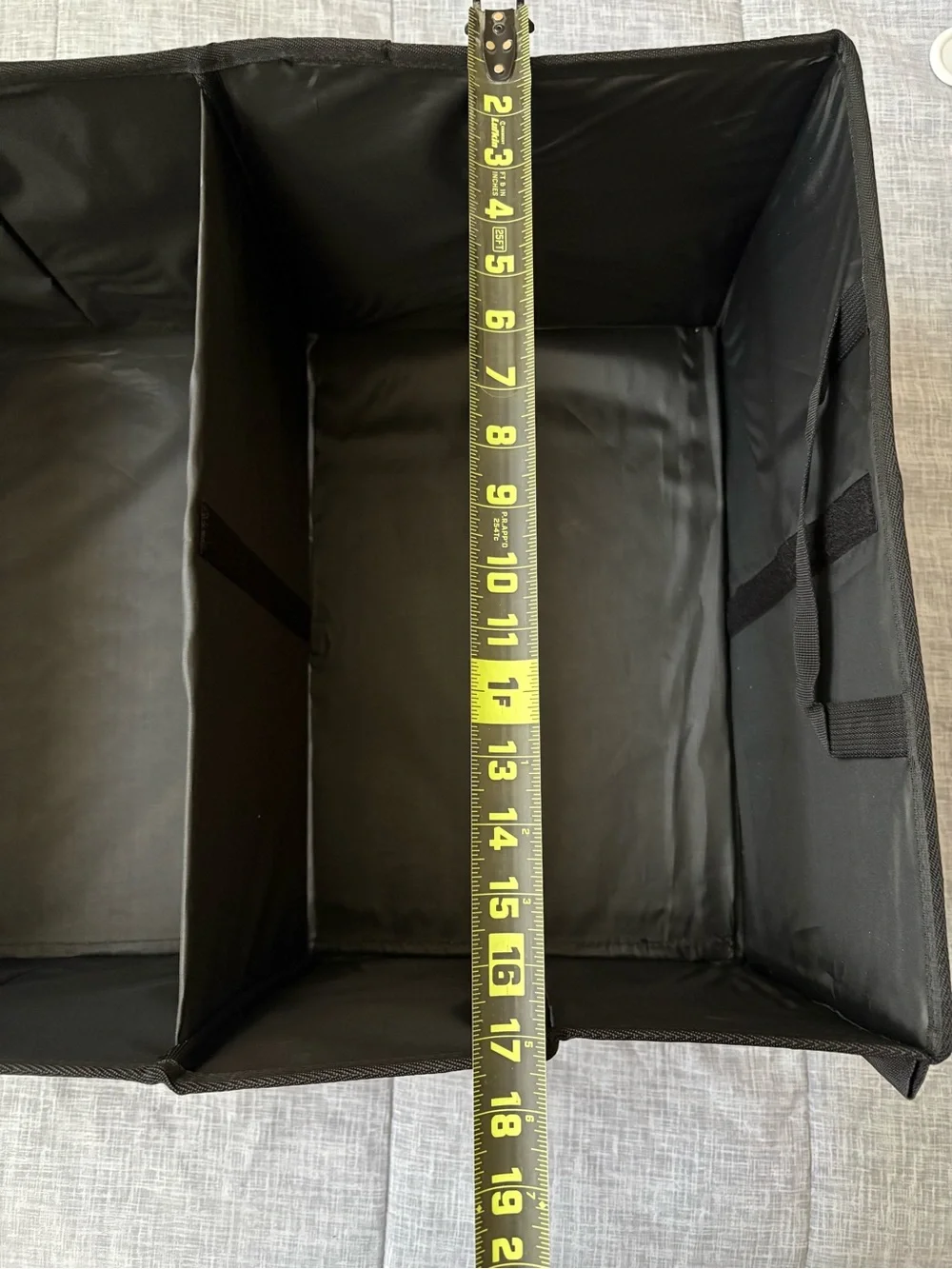 Black Foldable Car Storage Organizer with Dividers